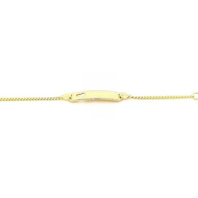 Private Label CvdK Private label CvdK armband in 14 krt. geelgoud met een graveerplaatje
