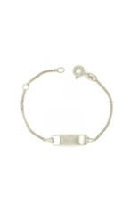 Private Label CvdK Private label CvdK armband in 14 krt. witgoud met een graveerplaatje