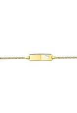 Private Label CvdK Private label CvdK armband in 14 krt. geelgoud met een graveerplaatje