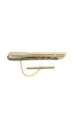 Private Label CvdK Dasschuif in titanium en 18 krt. geelgoud, met diamant