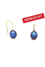 Private Label CvdK Private Label CvdK oorhangers in 14 krt. geelgoud met parel