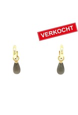 Private Label CvdK Private Label CvdK oorhangers in 14 krt. geelgoud met maansteen
