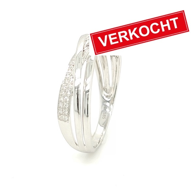 Private Label CvdK Private Label CvdK ring in 18 krt. witgoud met diamant