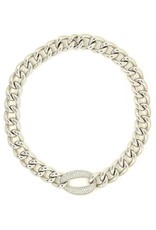 Louis Fiessler Louis Fiessler collier in 18 krt. witgoud met diamanten