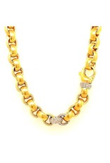 Private Label CvdK Private label CvdK collier in 18 krt. geel- en witgoud met diamanten