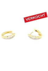 Private Label CvdK Private Label CvdK oorringen in 14 krt. geelgoud met diamant