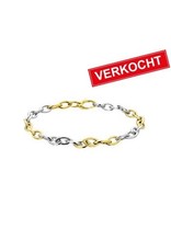 Private Label CvdK Private Label CvdK 14 kt. bi-color armband navette schakel 19 cm.