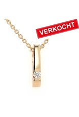 Private Label CvdK Private label CvdK hanger in 14 krt. roségoud met diamant