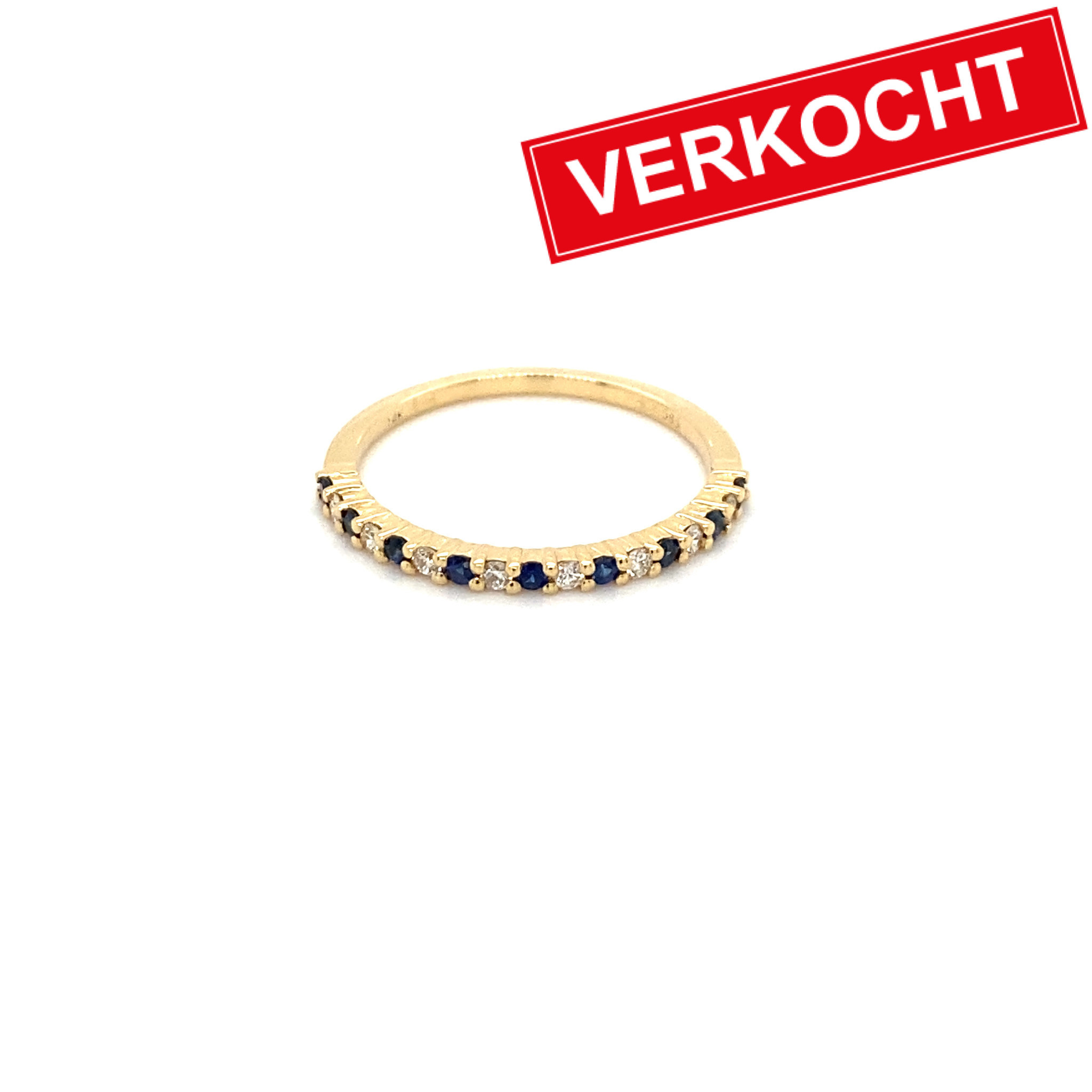 Private Label CvdK Private Label CvdK gouden ring diamant/saffier