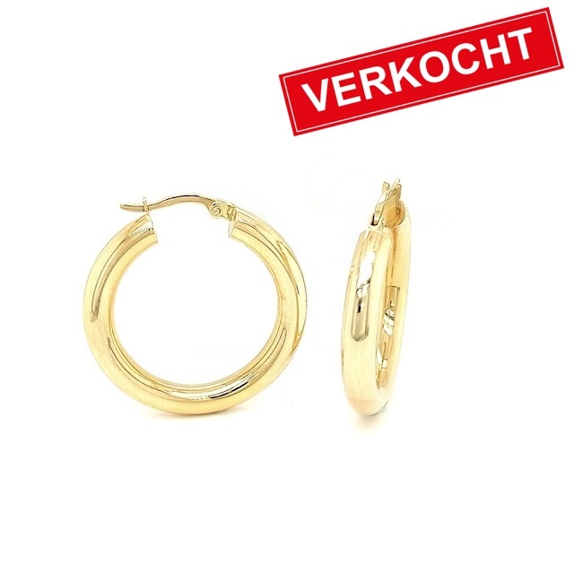 Private Label CvdK Private label CvdK oorringen in 14 krt. geelgoud