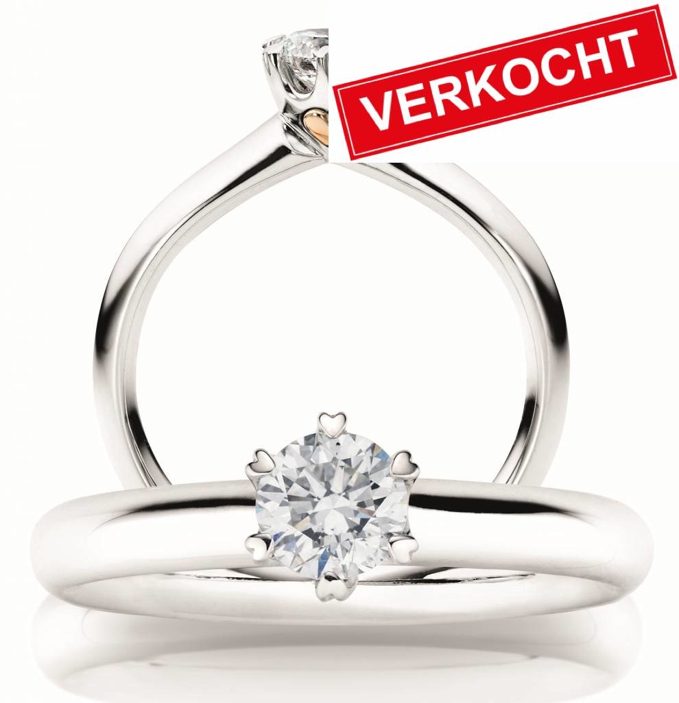 Capolavoro Capolavoro ring in 18 krt. witgoud met diamant