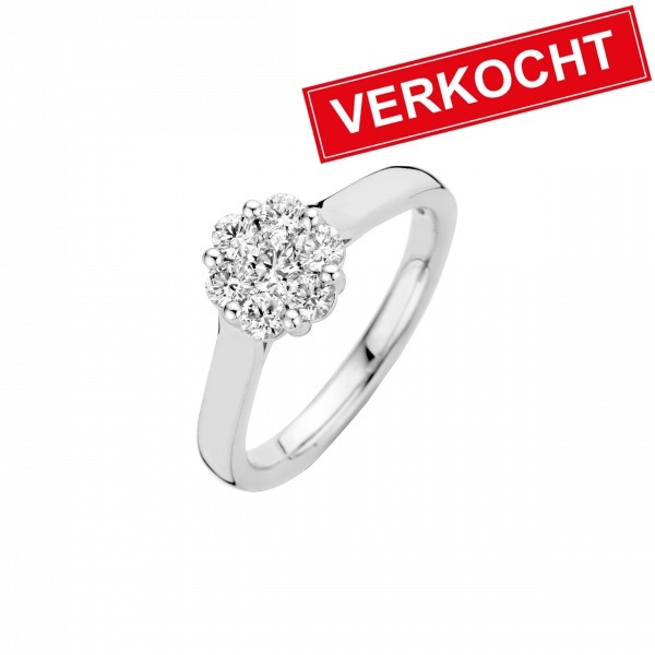 Private Label CvdK Private Label CvdK  ring in 14 krt. witgoud met diamanten