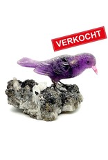 Vogel van amethist, handgemaakt