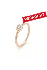 Private Label CvdK Private Label CvdK entourage ring in 14 krt. roségoud met diamant