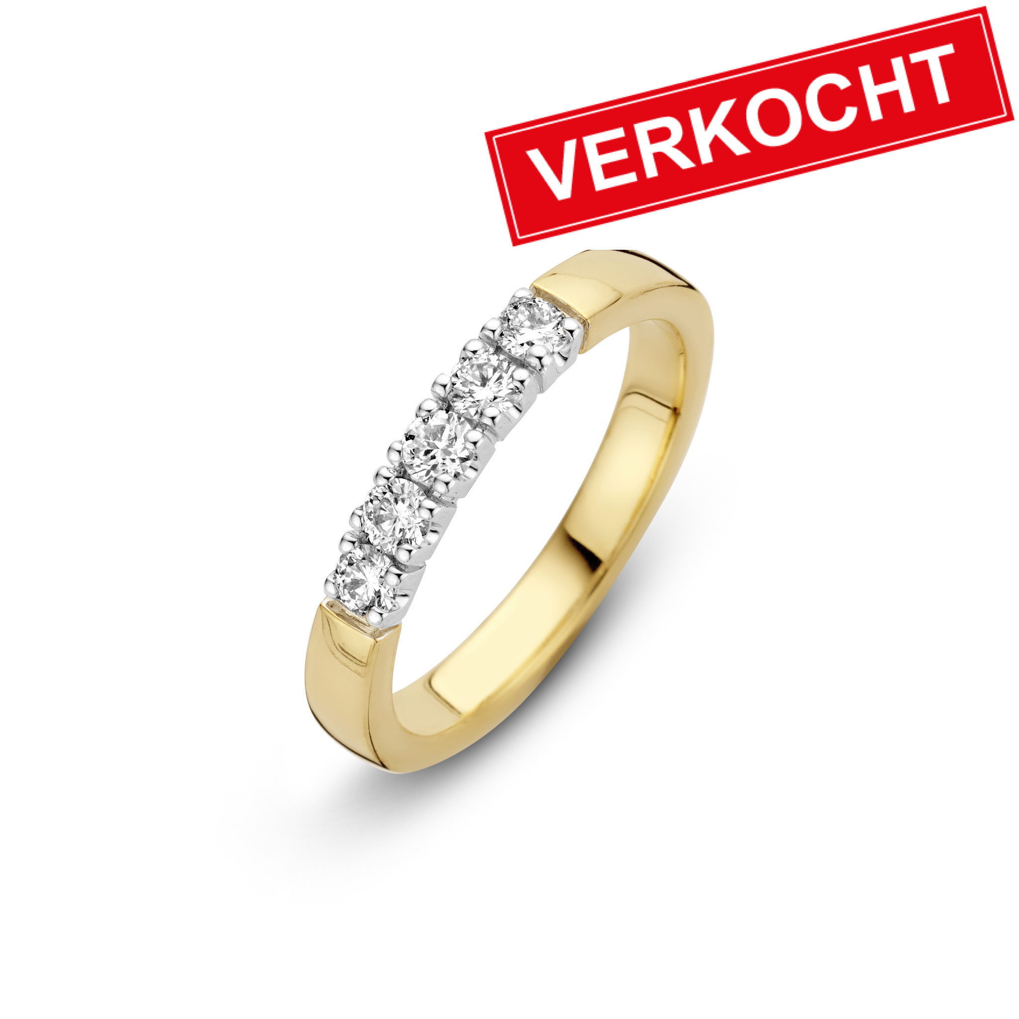 Private Label CvdK Private Label CvdK ring in 14 krt. geelgoud met diamanten