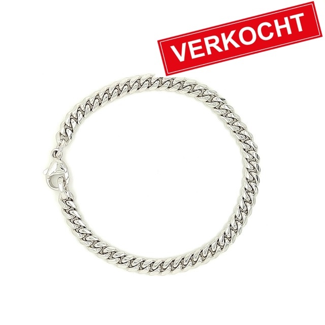 Private Label CvdK Private label CvdK armband in 14 krt. witgoud