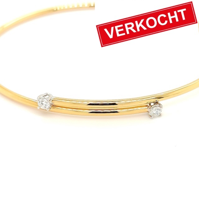 Private Label CvdK Private label CvdK armband in 18 krt. geelgoud met diamanten