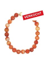 Private Label CvdK Private Label CvdK carneool collier met 14 krt. geelgoud