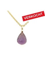Private Label CvdK Private label CvdK hanger in 14 krt. geelgoud met amethist