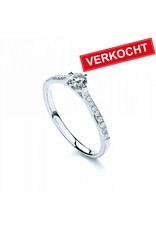 Private Label CvdK Private Label CvdK  ring in 18 krt. witgoud met diamant