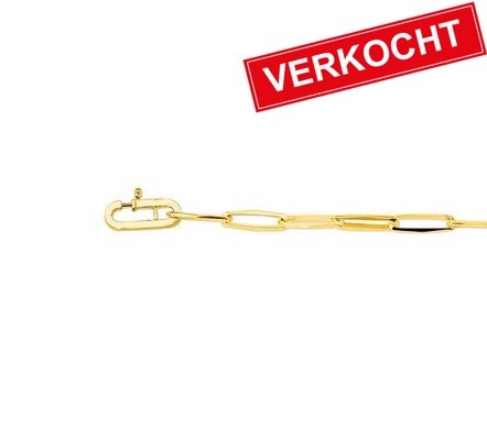 Private Label CvdK Private Label CvdK 14 kt. geelgouden closed forever armband 19 cm.