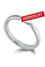 Private Label CvdK Private Label CvdK ring in 18 krt. witgoud met diamant