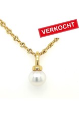 Private Label CvdK Private label CvdK hanger in 18 krt. geelgoud met parel