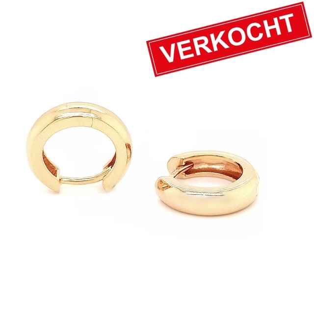 Private Label CvdK Private label CvdK oorringen in 14 krt. roségoud