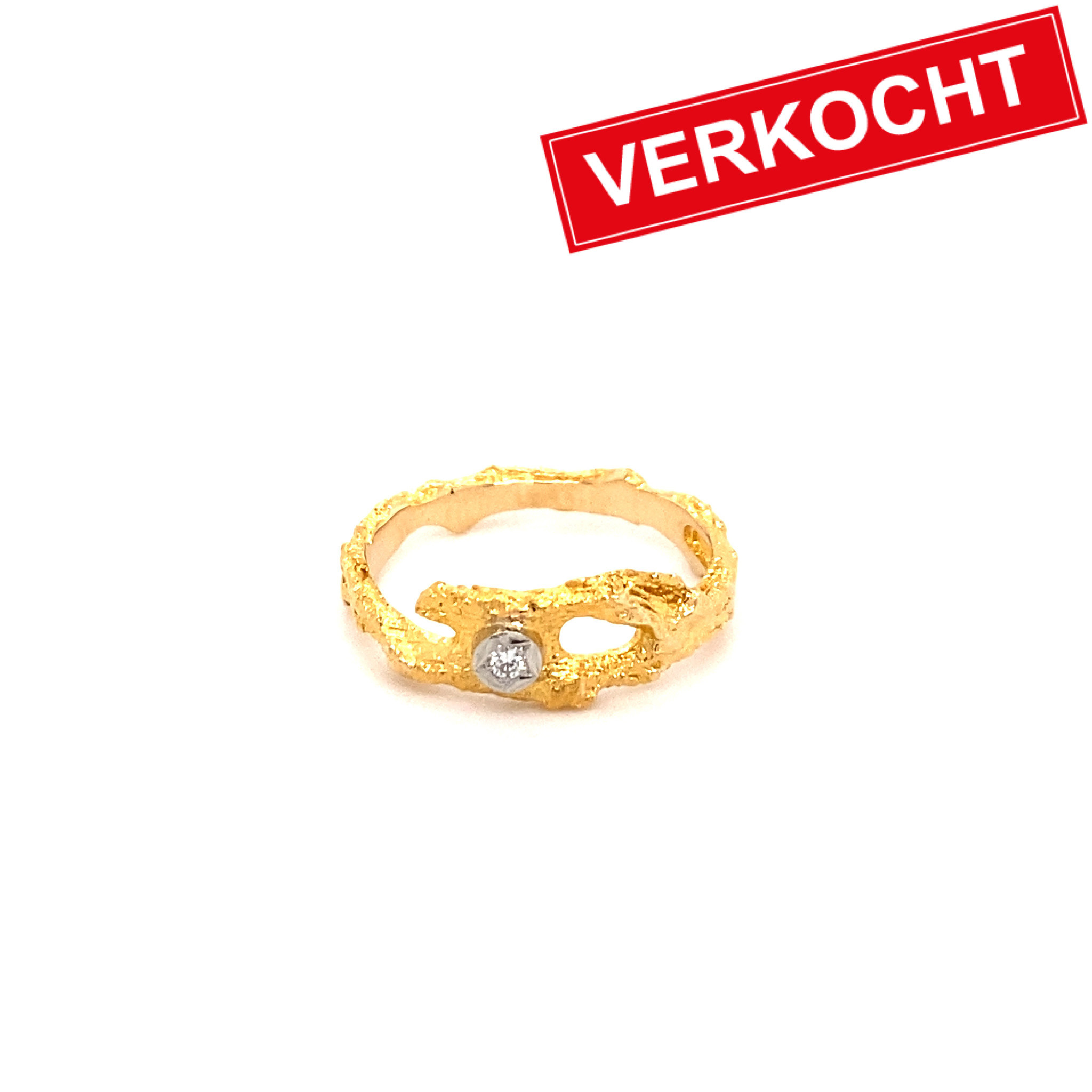 Lapponia Lapponia ring 14 krt. geelgoud diamant