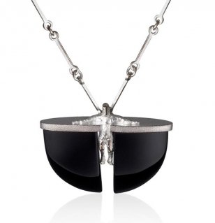 Lapponia Lapponia Black Ikaros zilveren collier