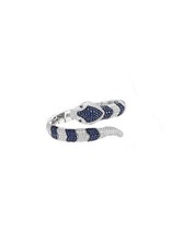 Leo Pizzo Leo Pizzo Animalia slangarmband met blauwe saffier en witte diamant