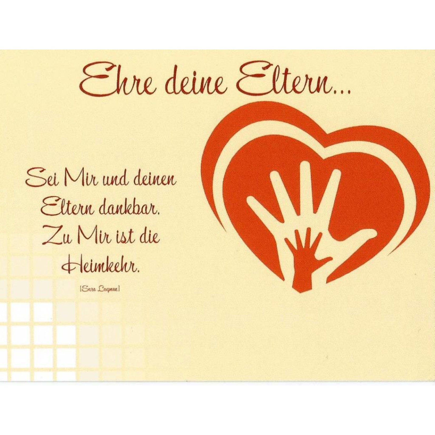 Ehre deine Eltern Postkarte Tuba Store