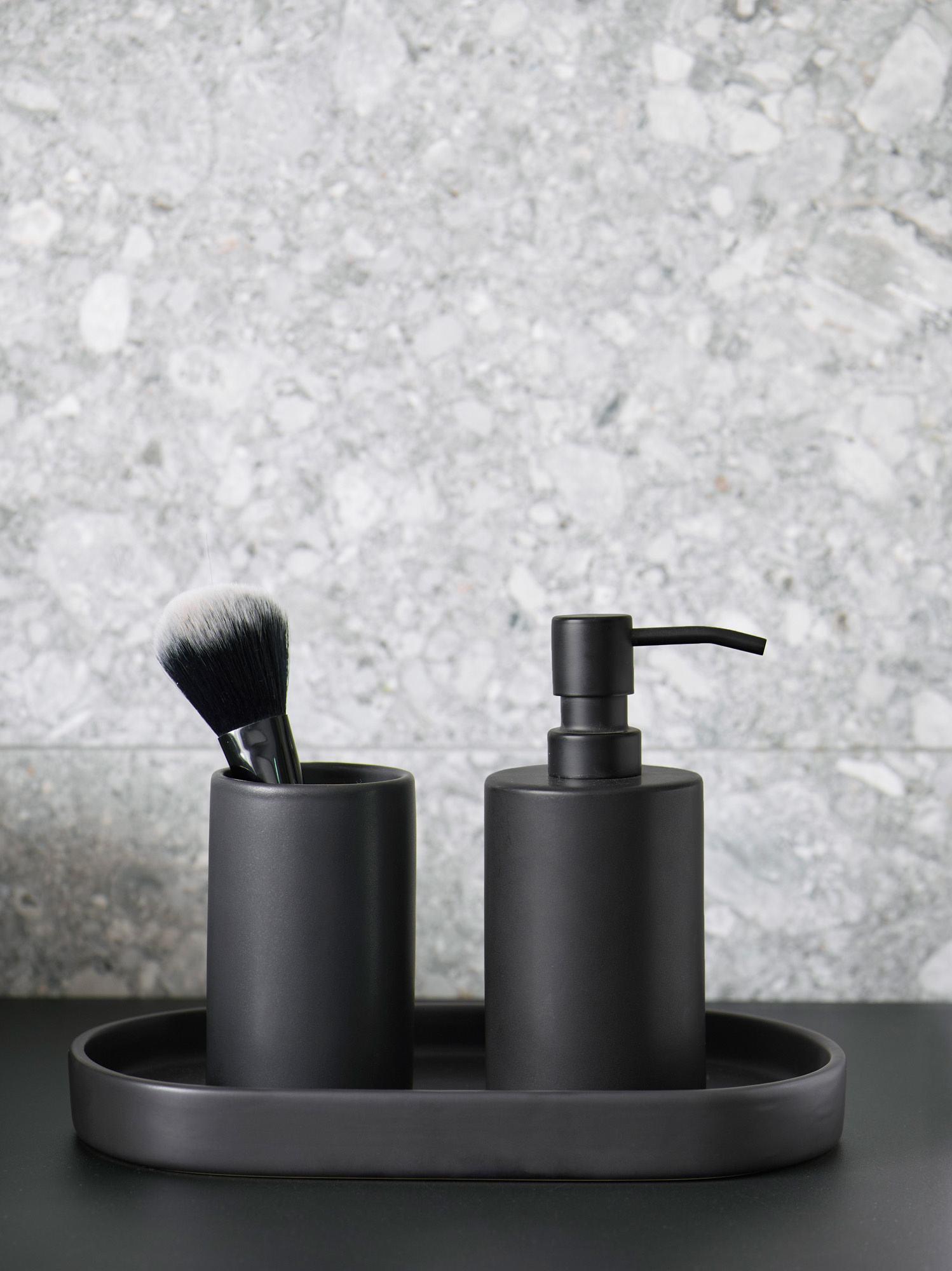 Zeepschaal FORTE kleur Black (FORSDI-09)