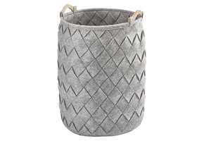 Laundry basket AMY Silver Gray-95