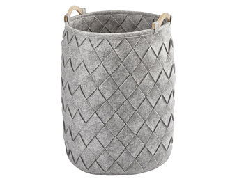 Laundry basket AMY Silver Gray-95