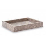 Vierkante tray / schaal CONOR kleur Greige, (grijs / beige)