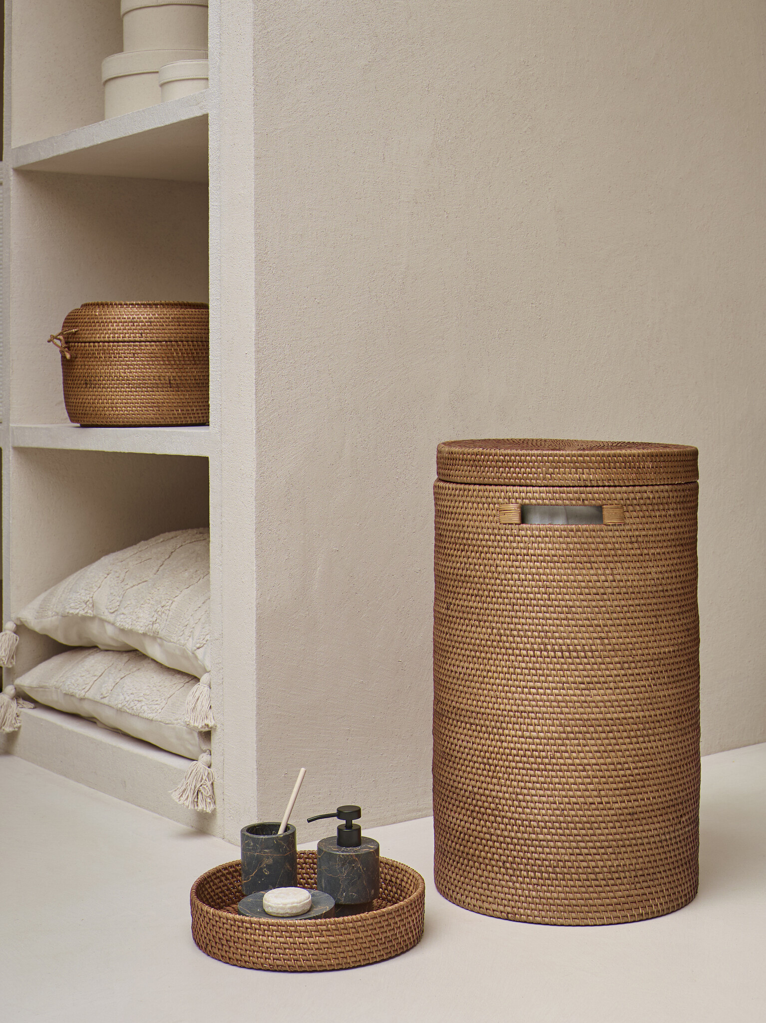 Laundry basket with lid CINO color Ginger (brown)