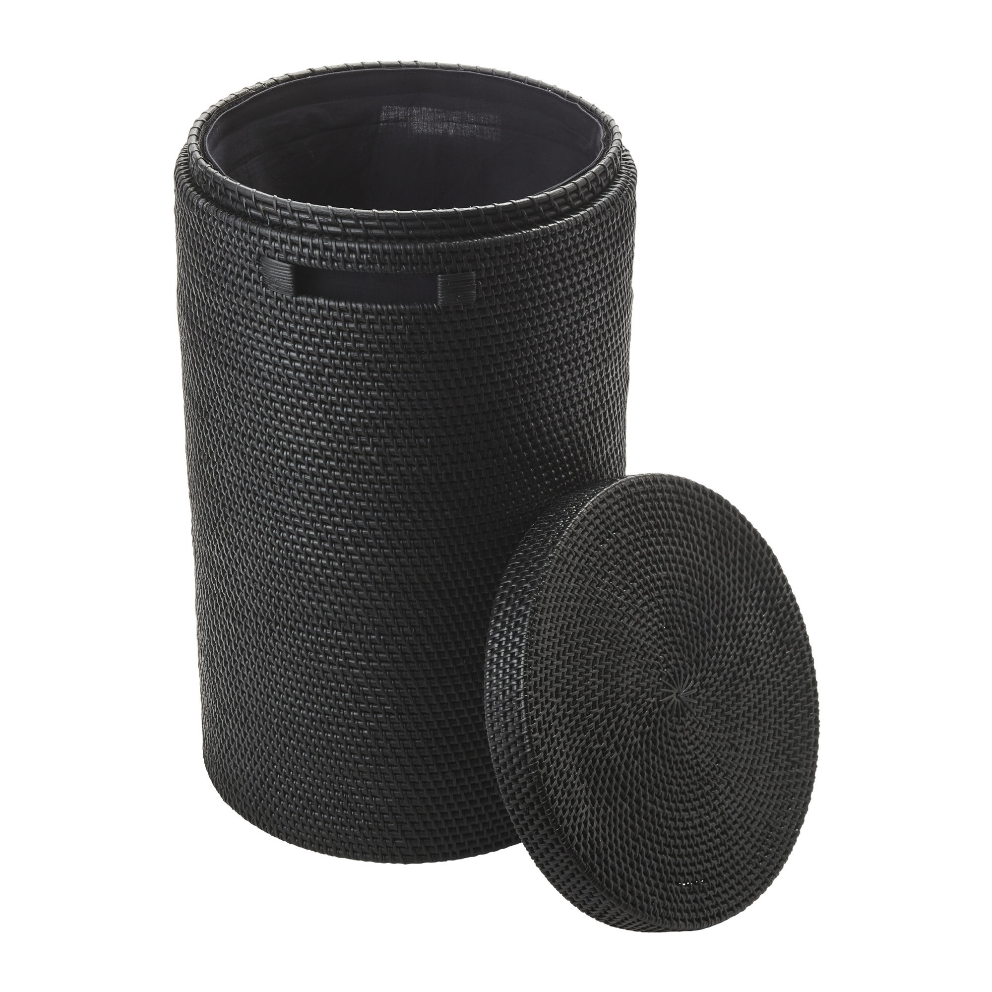 Laundry basket with lid CINO color Black (black)