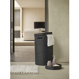 Wäschekorb mit Deckel CINO Farbe Schwarz (schwarz)