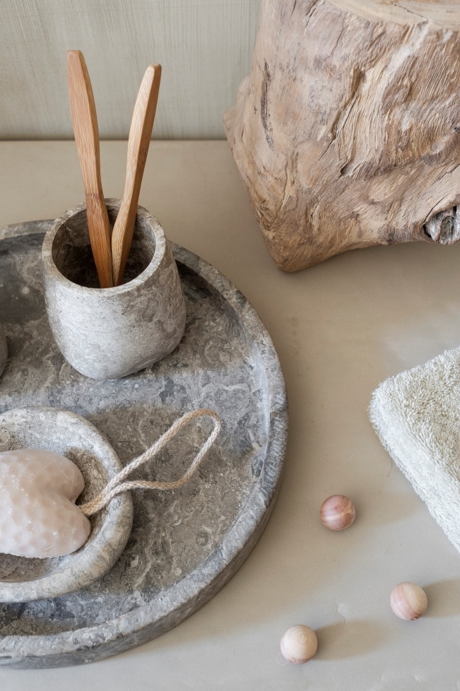 Runde Schale / Schüssel CONOR Farbe Greige (grau)