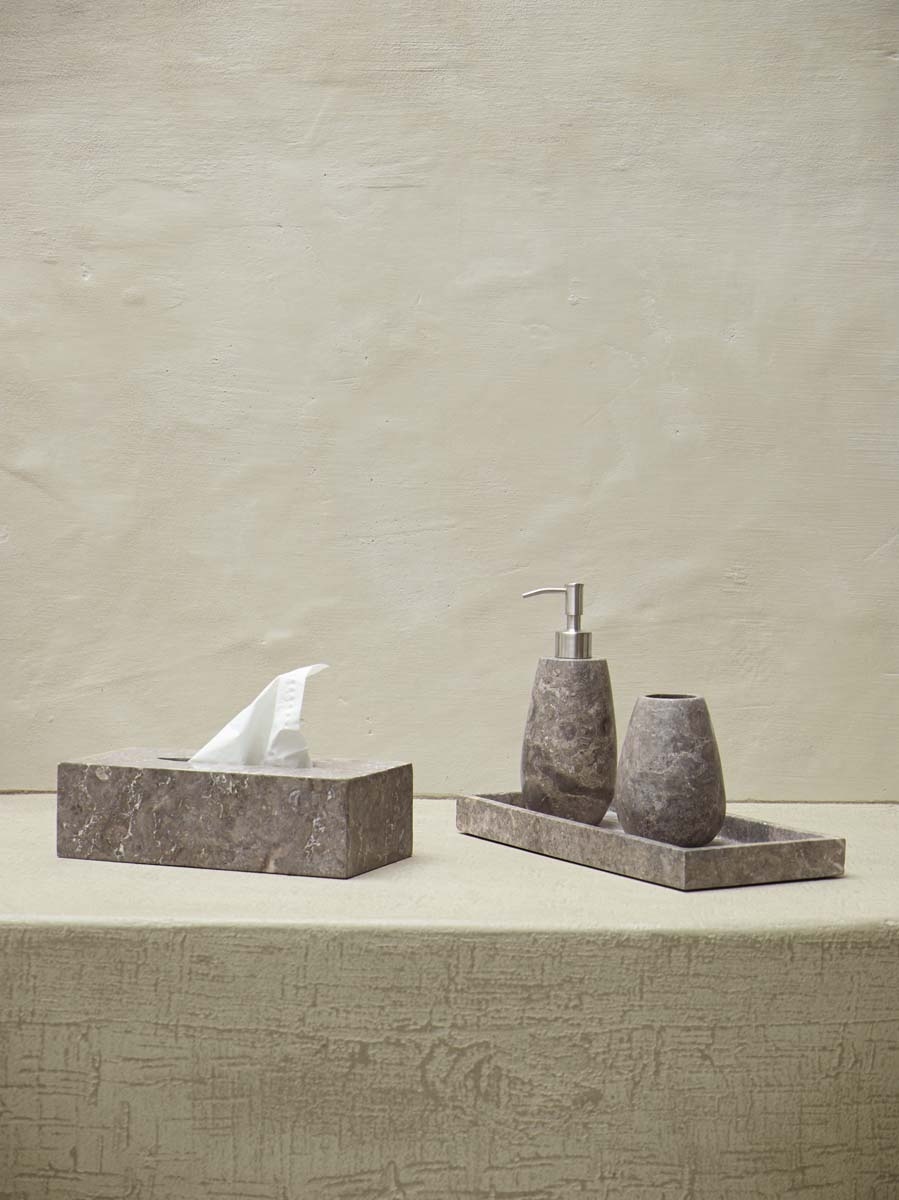 Ronde tray / schaal CONOR kleur Greige, (grijs / beige)