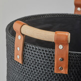 Wäschekorb CINO Farbe Schwarz (schwarz)