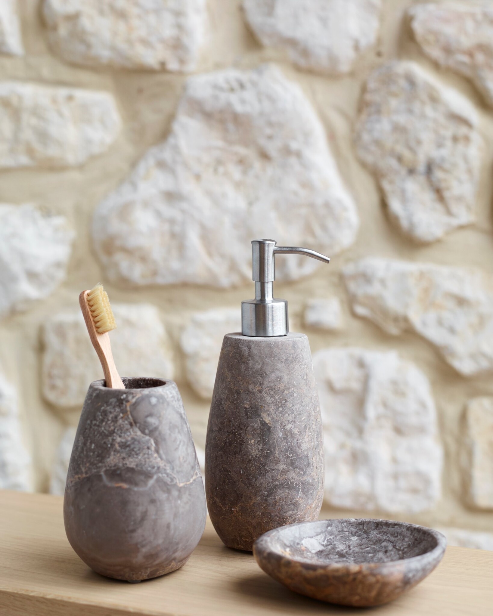 Soap dispenser CONOR color Greige, (gray)