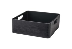 Quadratische Aufbewahrungsbox COLE Black-09
