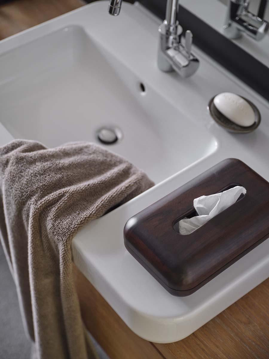 Aquanova EBONY tissue holder Pecan