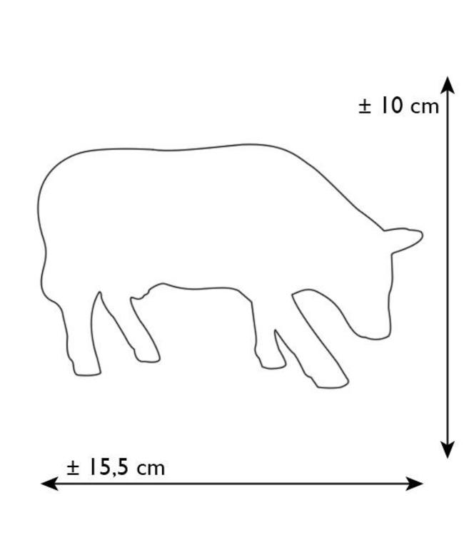 Cow Parade Partying with Pi-COW-sso (medium ceramic)