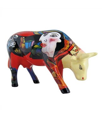 Cow Parade Homage to Picowso's African Period (medium ceramic)