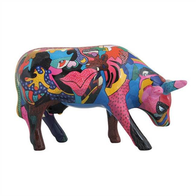 Cow Parade Partying with Pi-COW-sso (medium ceramic)