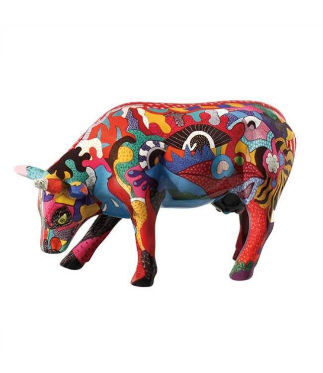 Cow Parade Partying with Pi-COW-sso (medium ceramic)