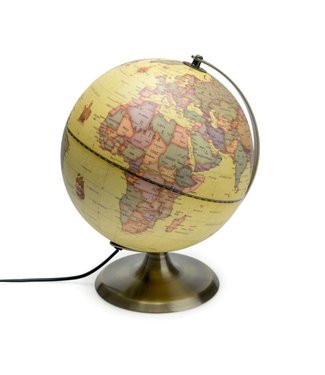 Antieke Globe - wereldbol met lamp